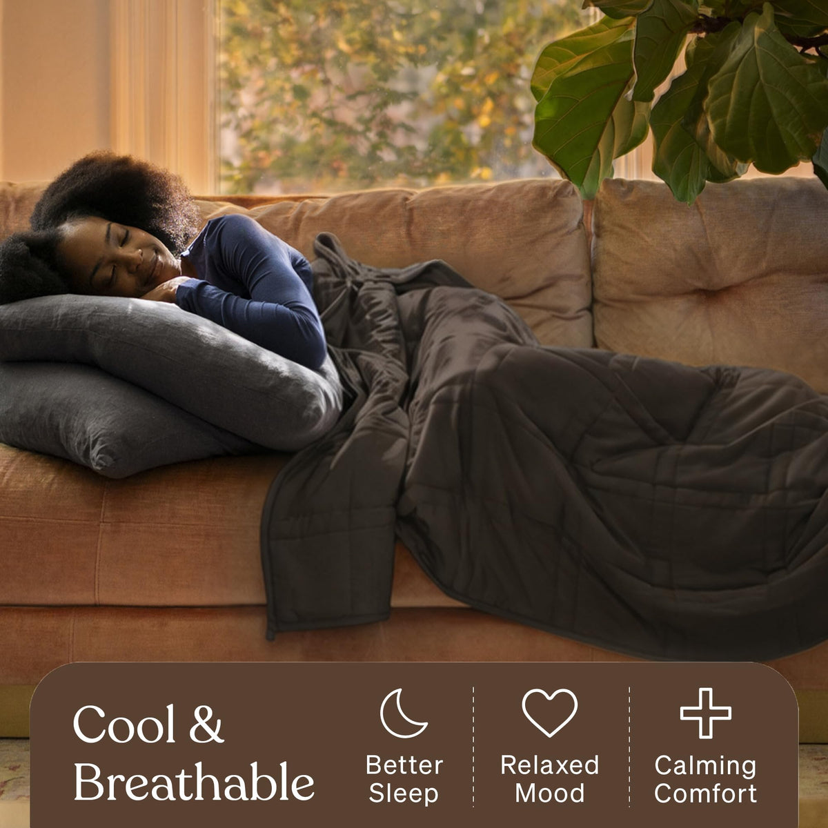 Baloo Weighted Blanket for Adults | Cool & 100% Cotton | Machine Washable & Dryer Safe | Glass Microbead Fill