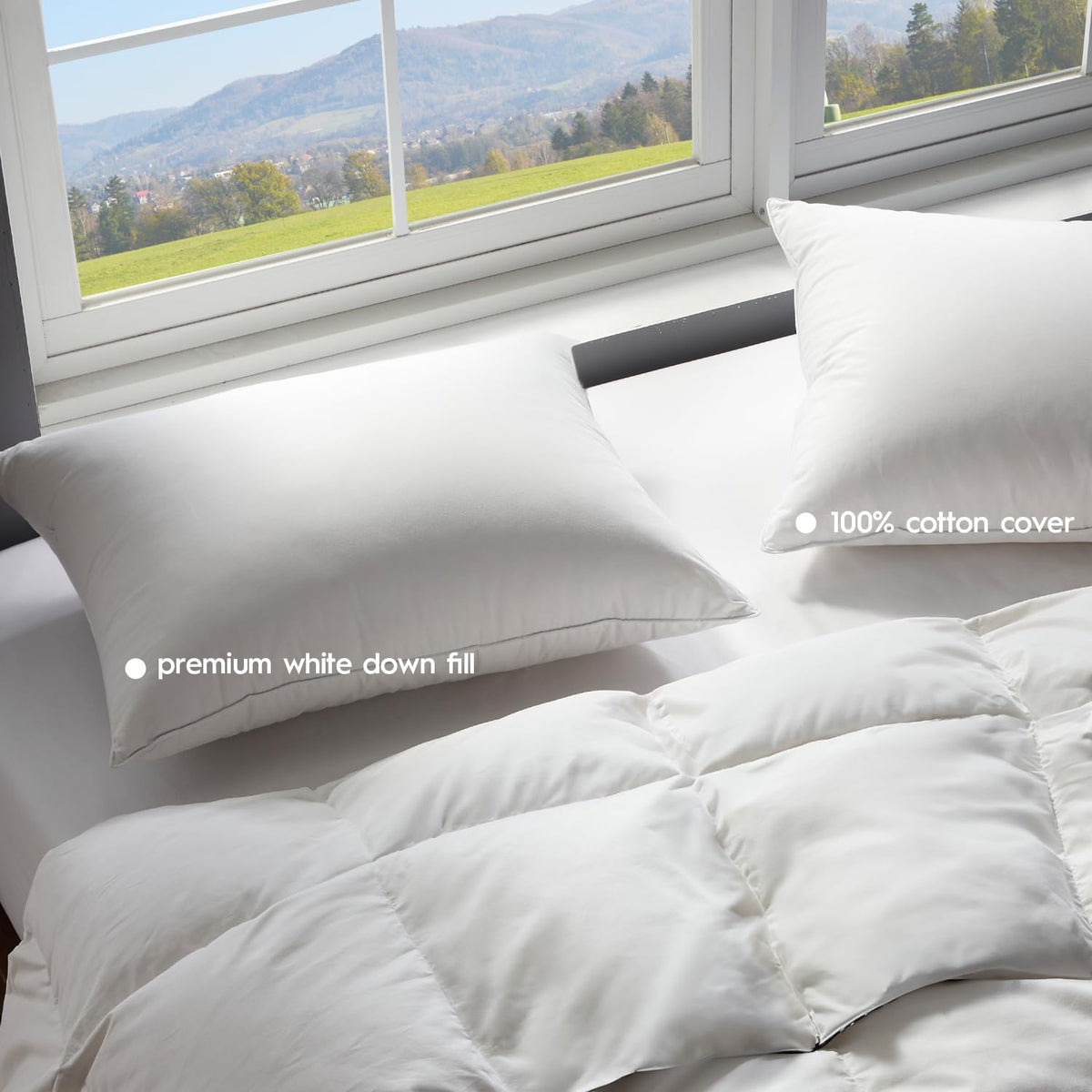 Globon Down Pillow with Kapok Fiber