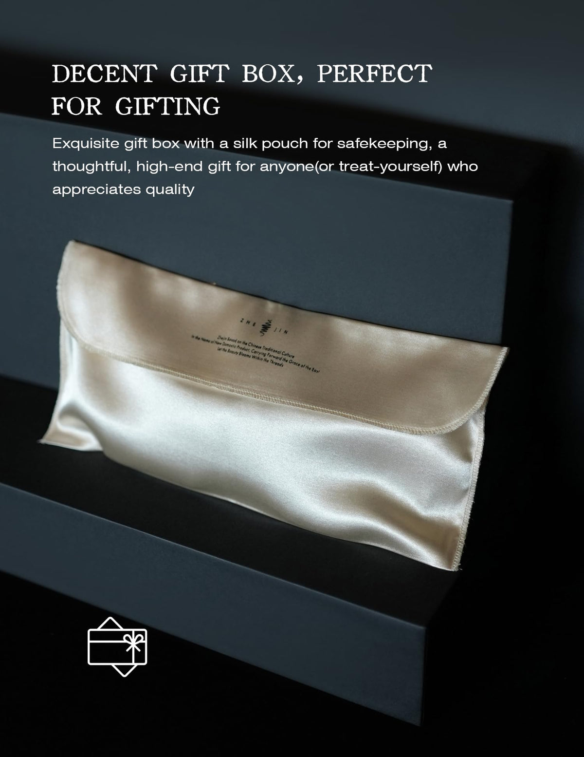 ZHE JIN Luxurious Silk Sleep Eye Mask, 100% Mulberry Silk