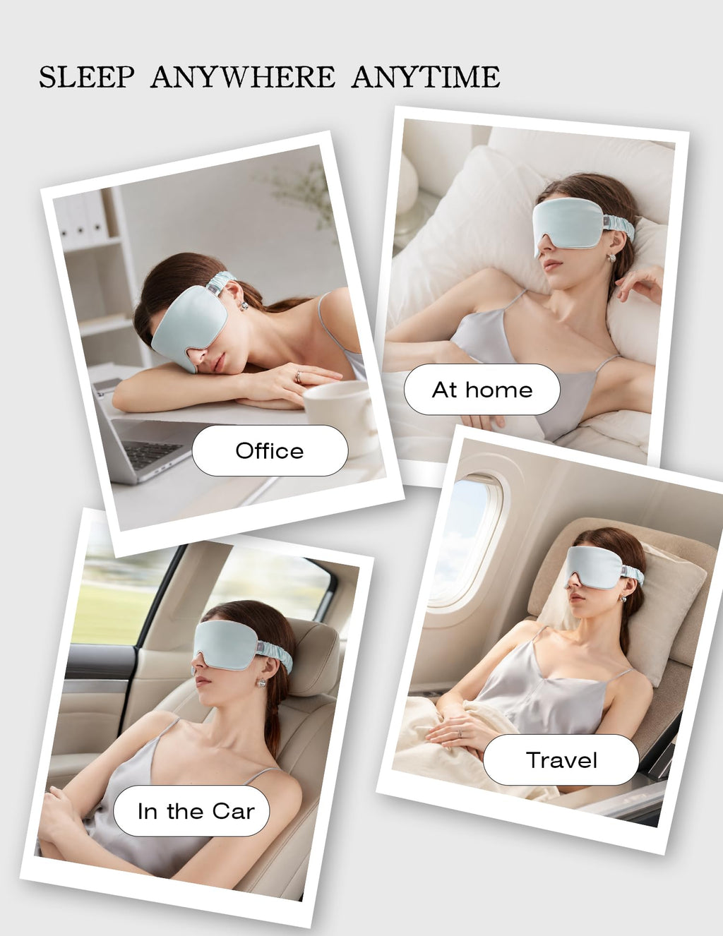 ZHE JIN Luxurious Silk Sleep Eye Mask, 100% Mulberry Silk