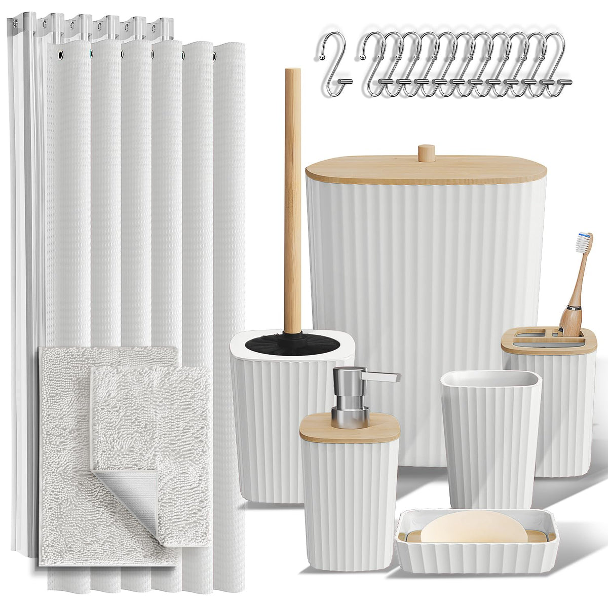 Clara Clark Bathroom Accessories Set