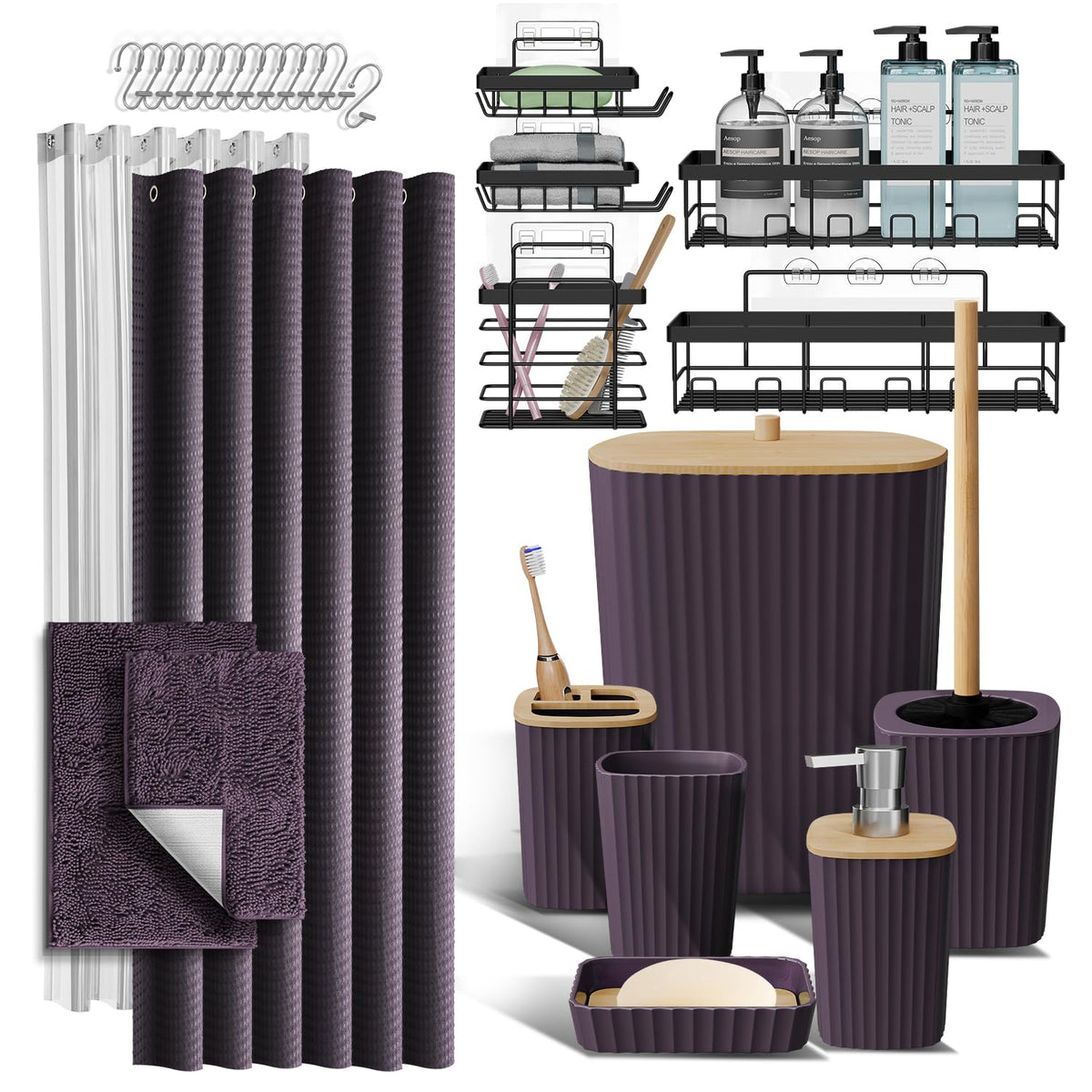 Clara Clark Bathroom Accessories Set