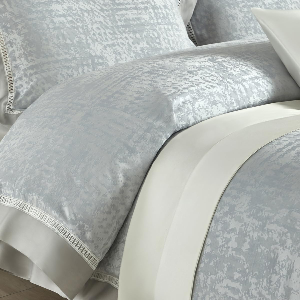 Lyocell Tencel Cotton Sheets Pillowcase Set,600TC Jacquard Duvet Cover Set