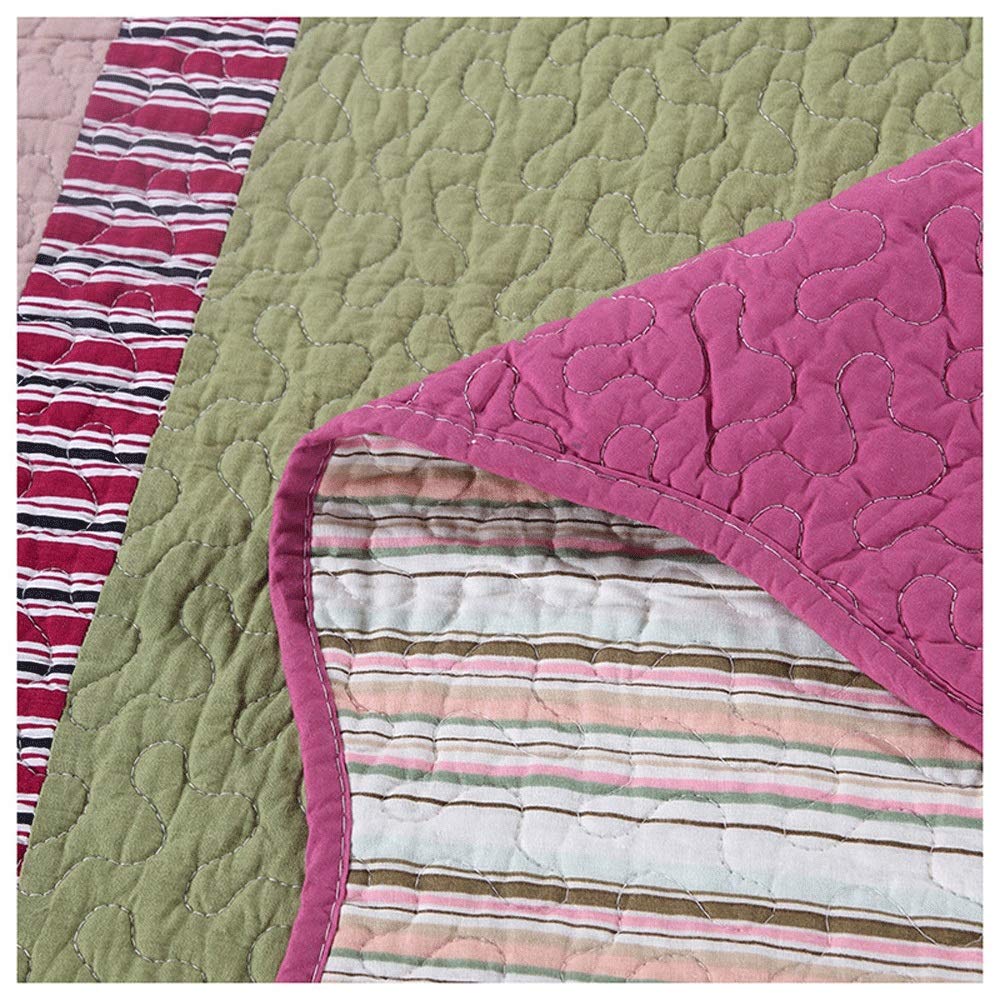 2-Piece Fine Printed Prewashed Quilt Set Reversible Bedspread Coverlet Bed Cover Bedspread Set Non-Slip dustproof Bed Cover (Color : Image Color Size : 180220cm) (Image Color 180*220cm)