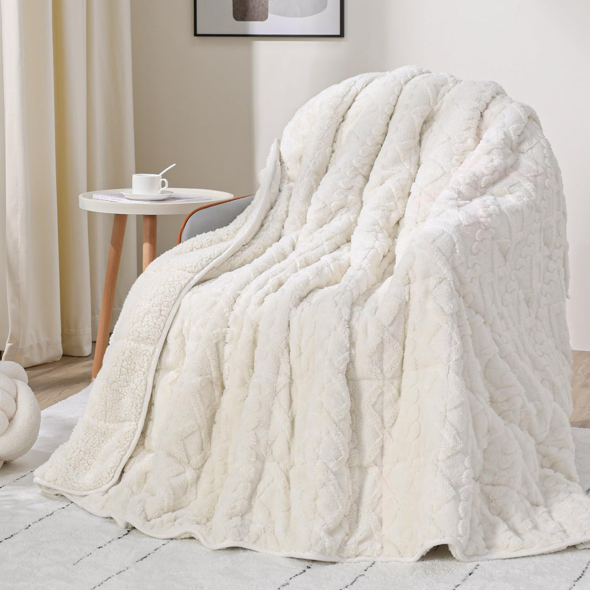 Drewin Turtleback Sherpa Weighted Blanket for Adults