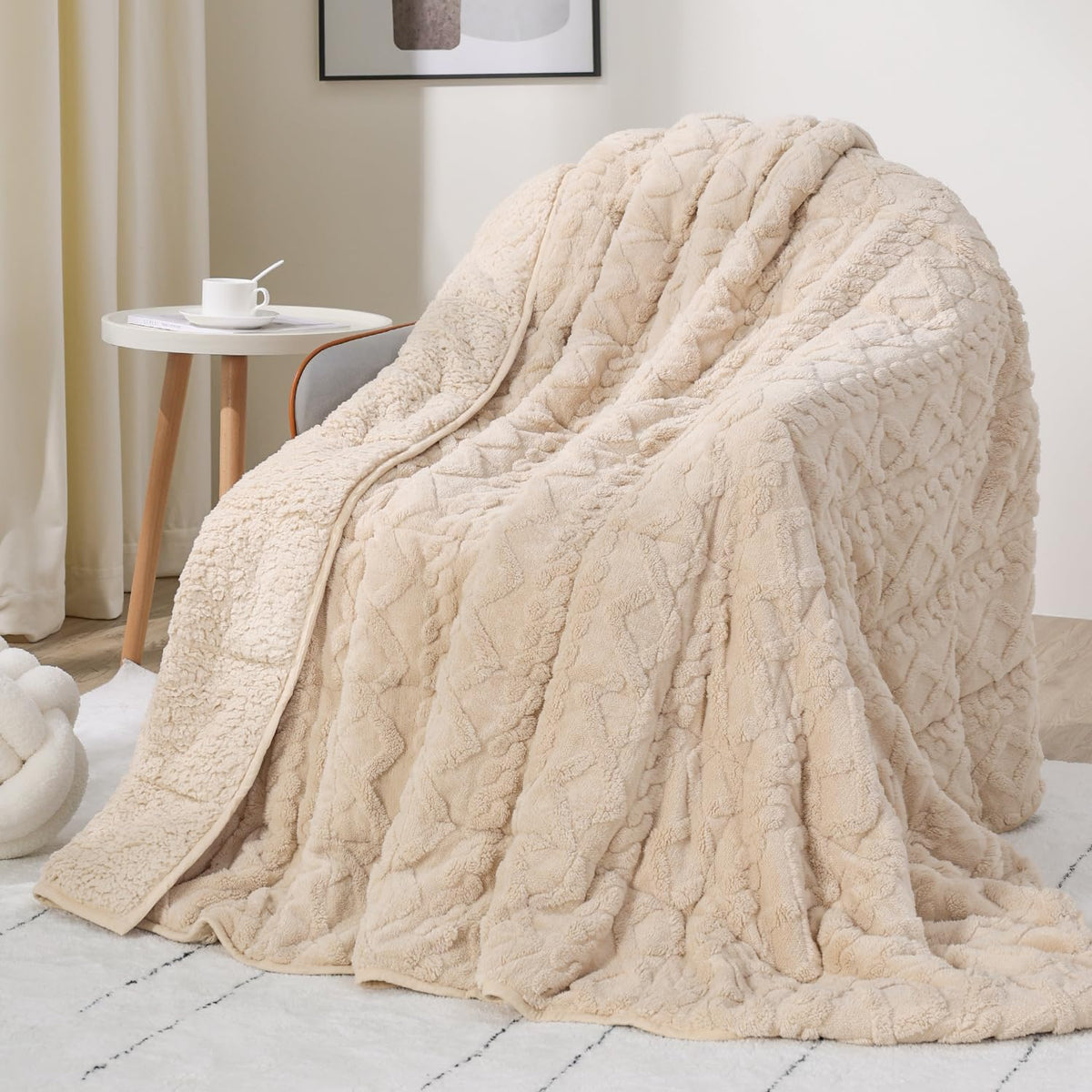 Drewin Turtleback Sherpa Weighted Blanket for Adults