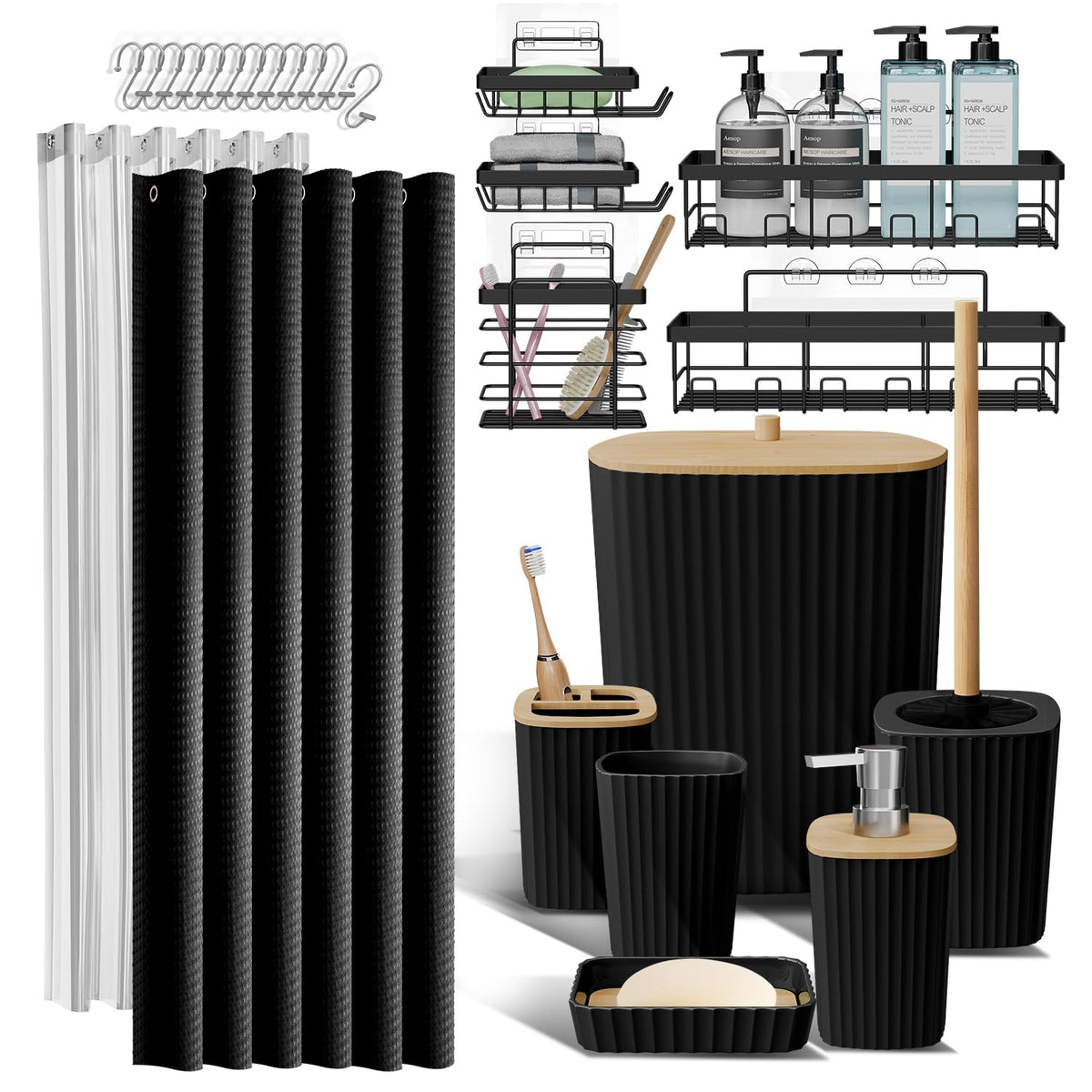 Clara Clark Bathroom Accessories Set