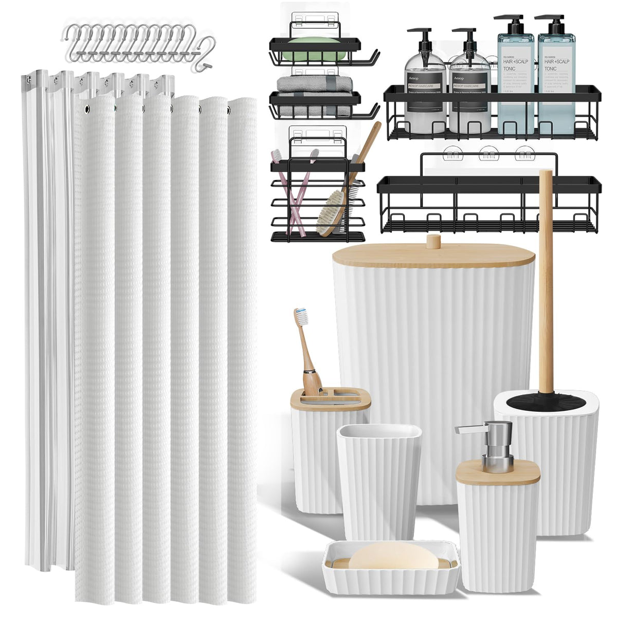 Clara Clark Bathroom Accessories Set