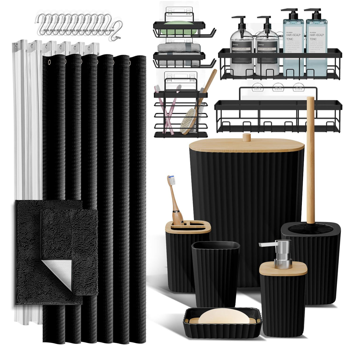 Clara Clark Bathroom Accessories Set