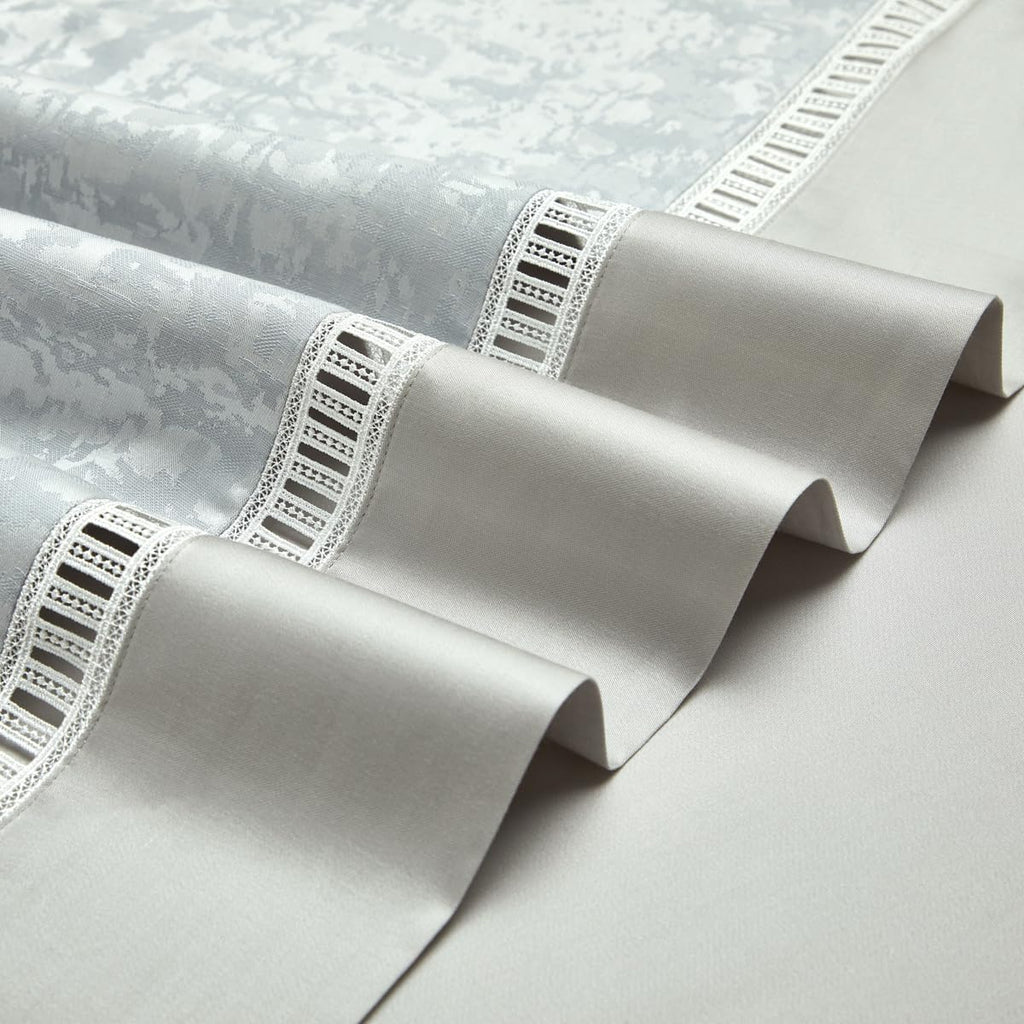 Lyocell Tencel Cotton Sheets Pillowcase Set,600TC Jacquard Duvet Cover Set