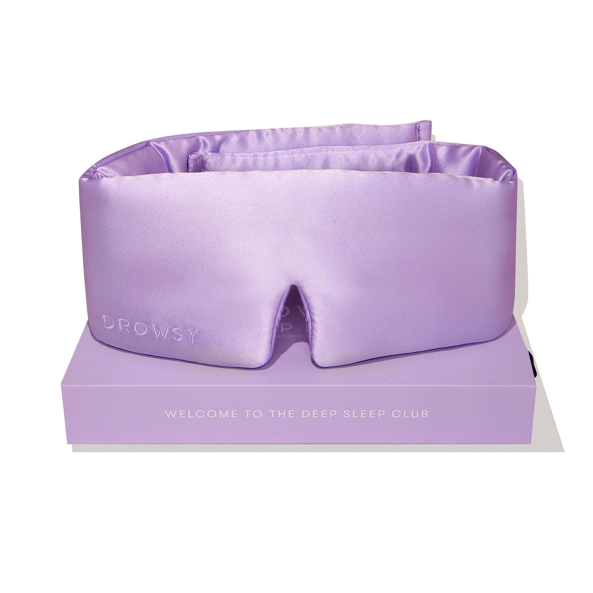 DROWSY Silk Sleep Mask. Face-Hugging, Padded Silk Cocoon for Luxury Sleep in Total Darkness.