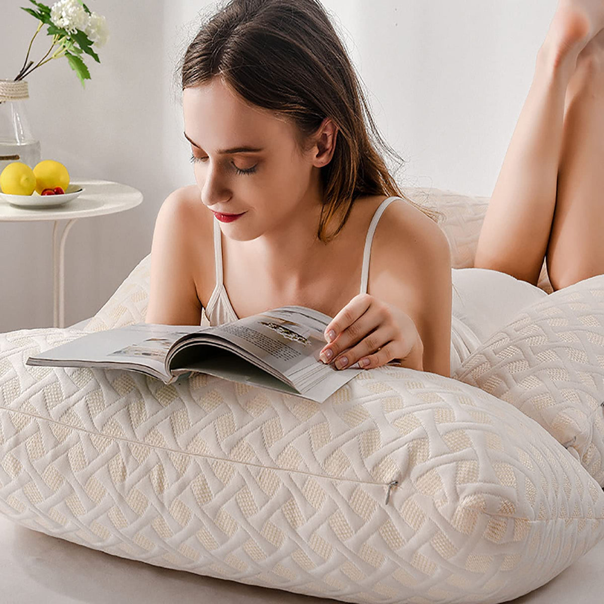 Embroidery Maternity Pillow Side-Sleeping Maternity Pillow U-Shaped Maternity Pillow with Abdomen Back Support