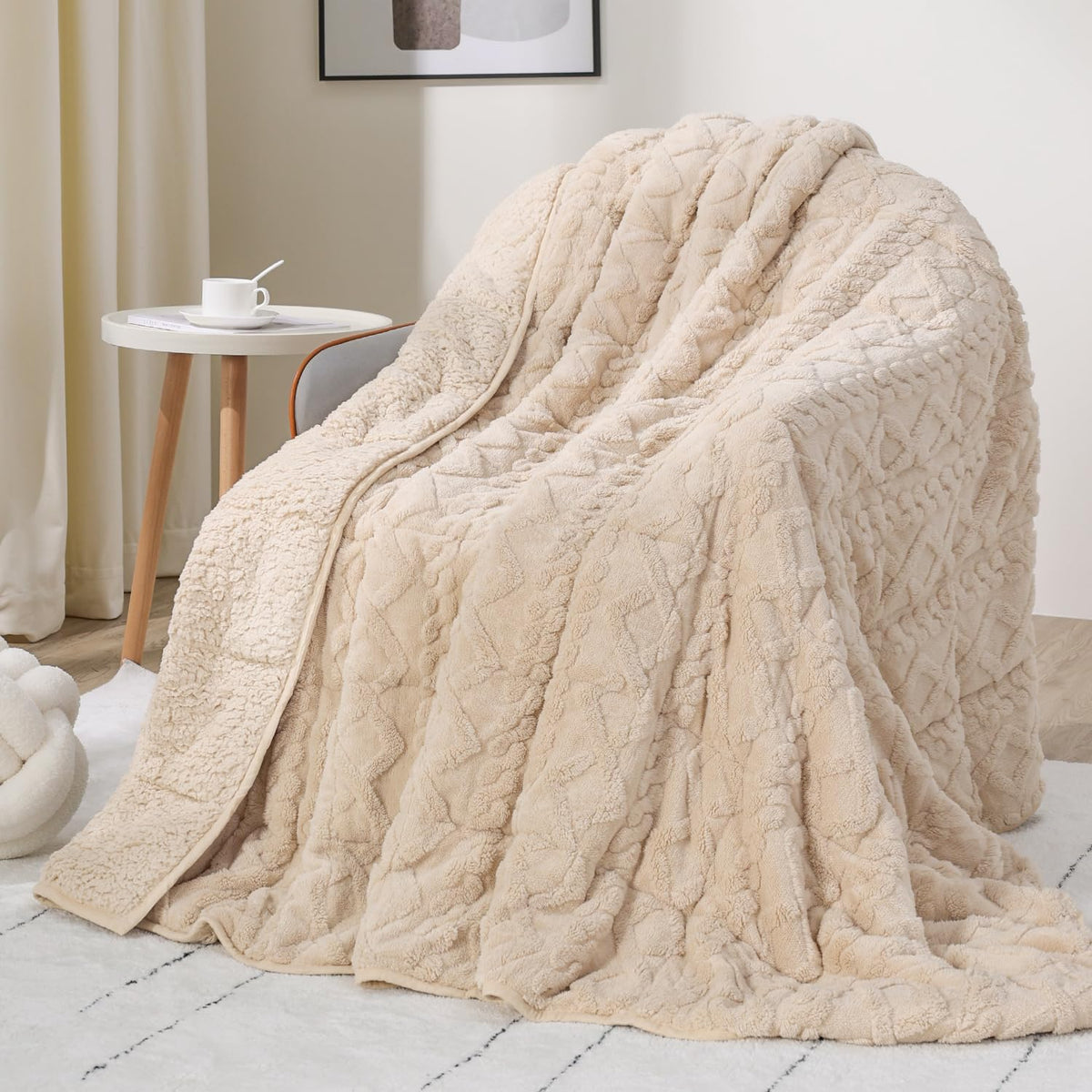 Drewin Turtleback Sherpa Weighted Blanket for Adults