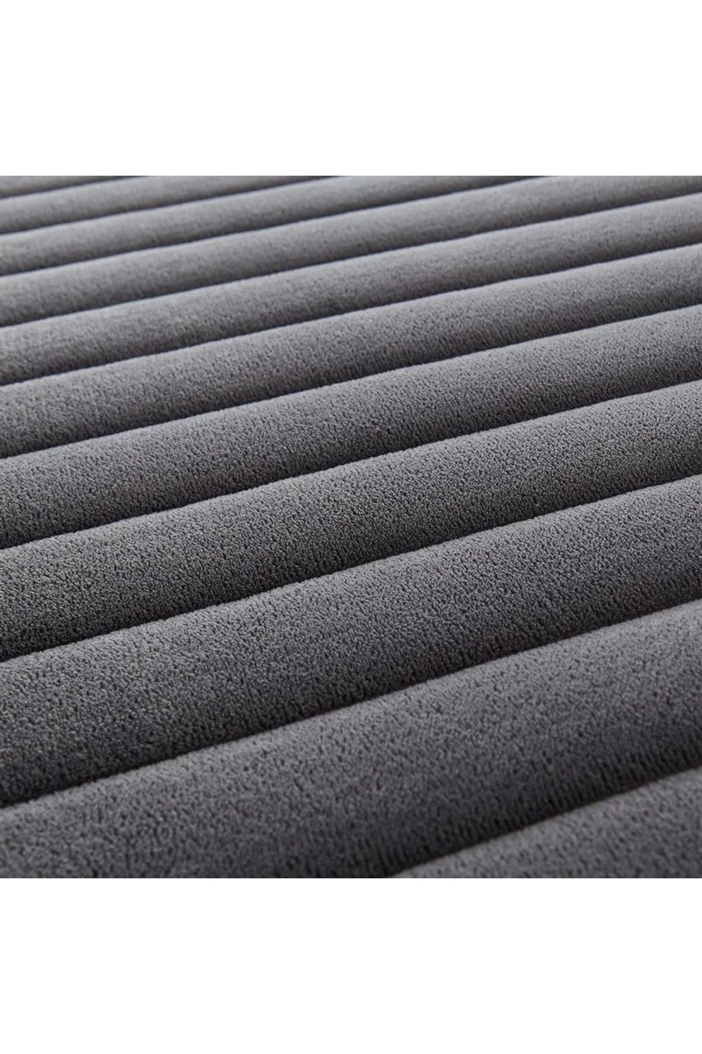 Bed Pad Mattress Topper Charcoal Gray Welsoft Fabric Stain Resistant Washable with Elastic Straps for Floor or Sofa Bed Use