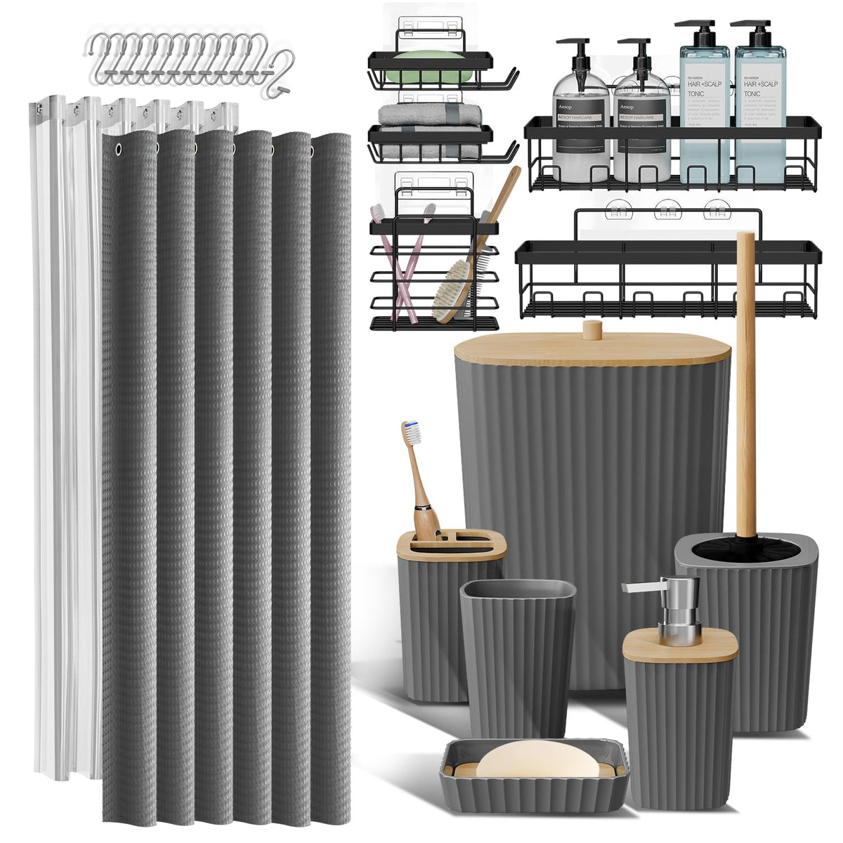 Clara Clark Bathroom Accessories Set