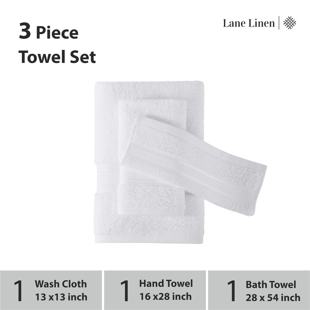 LANE LINEN 100% Cotton Zero Twist Towel Collection - Bath Towels, Bath Sheets & Towel Sets