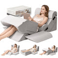 FifthQuarter 9PCS Orthopedic Wedge Pillow Set for After Surgery (Grey)