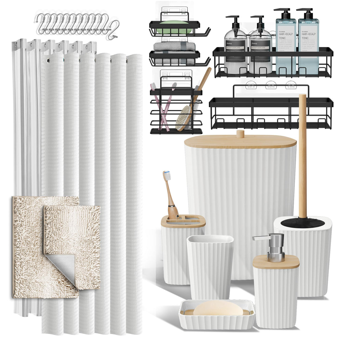 Clara Clark Bathroom Accessories Set