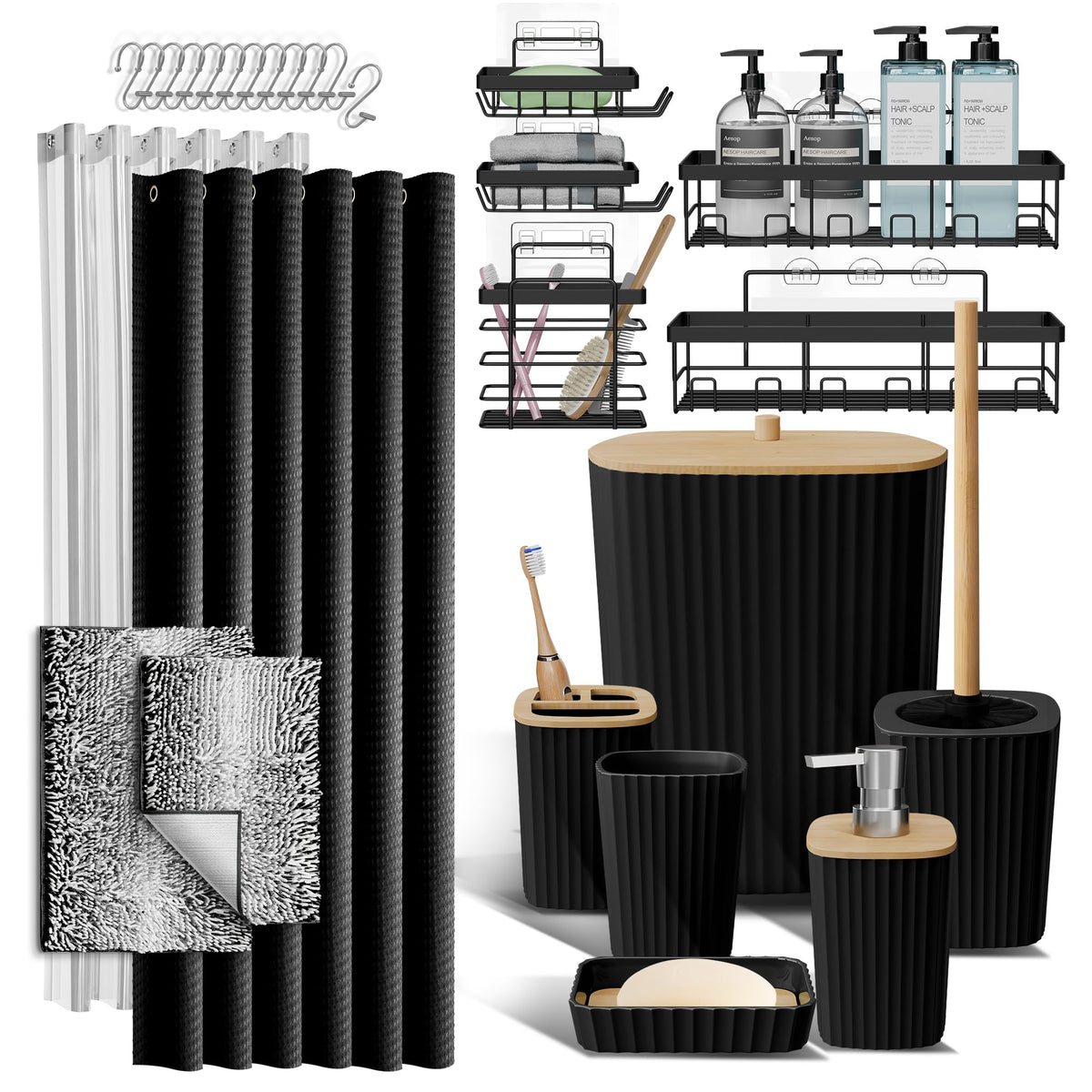 Clara Clark Bathroom Accessories Set
