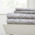 California King Ultra Soft Rose Gray Pattern 4 Piece Bed Sheet Set (Units per case: 12)