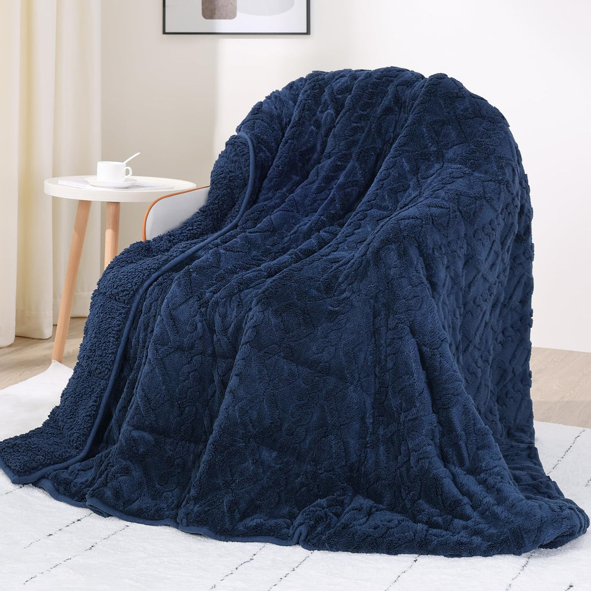 Drewin Turtleback Sherpa Weighted Blanket for Adults