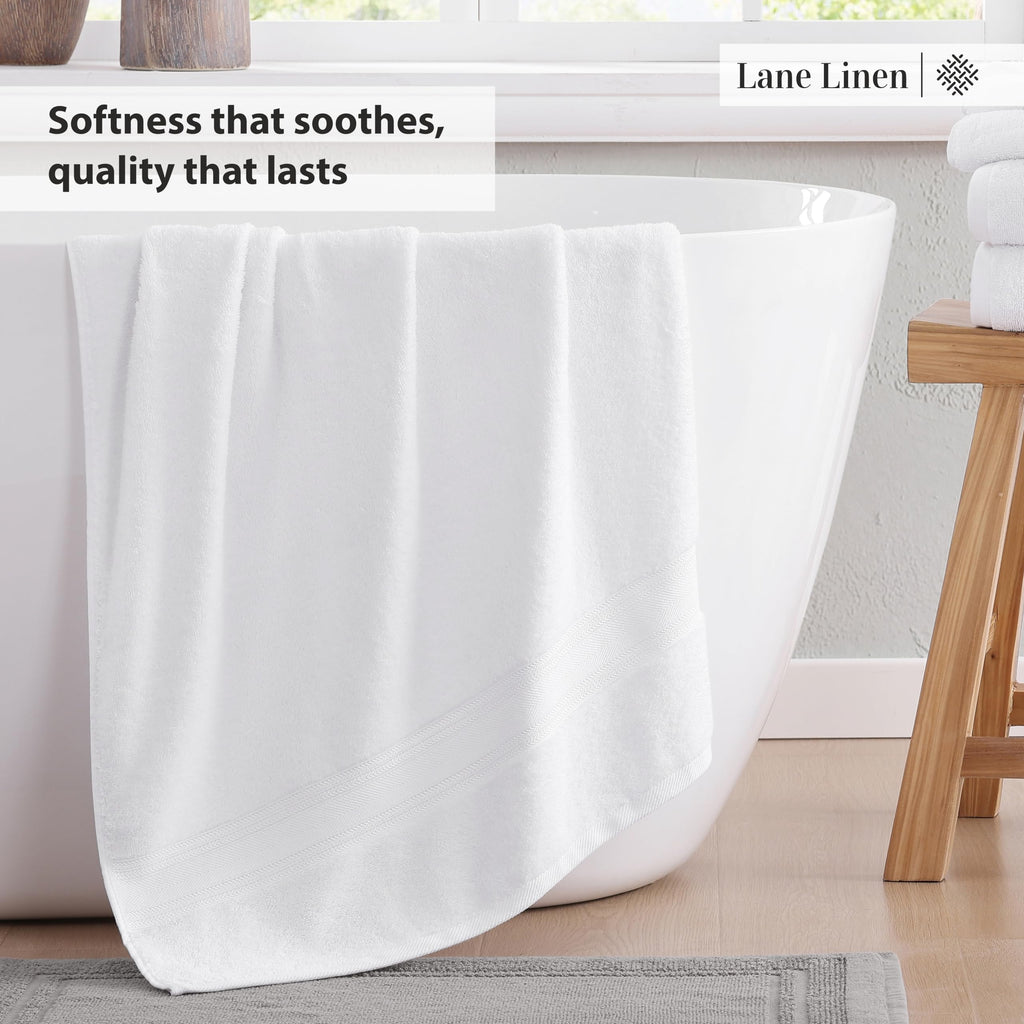 LANE LINEN 100% Cotton Zero Twist Towel Collection - Bath Towels, Bath Sheets & Towel Sets
