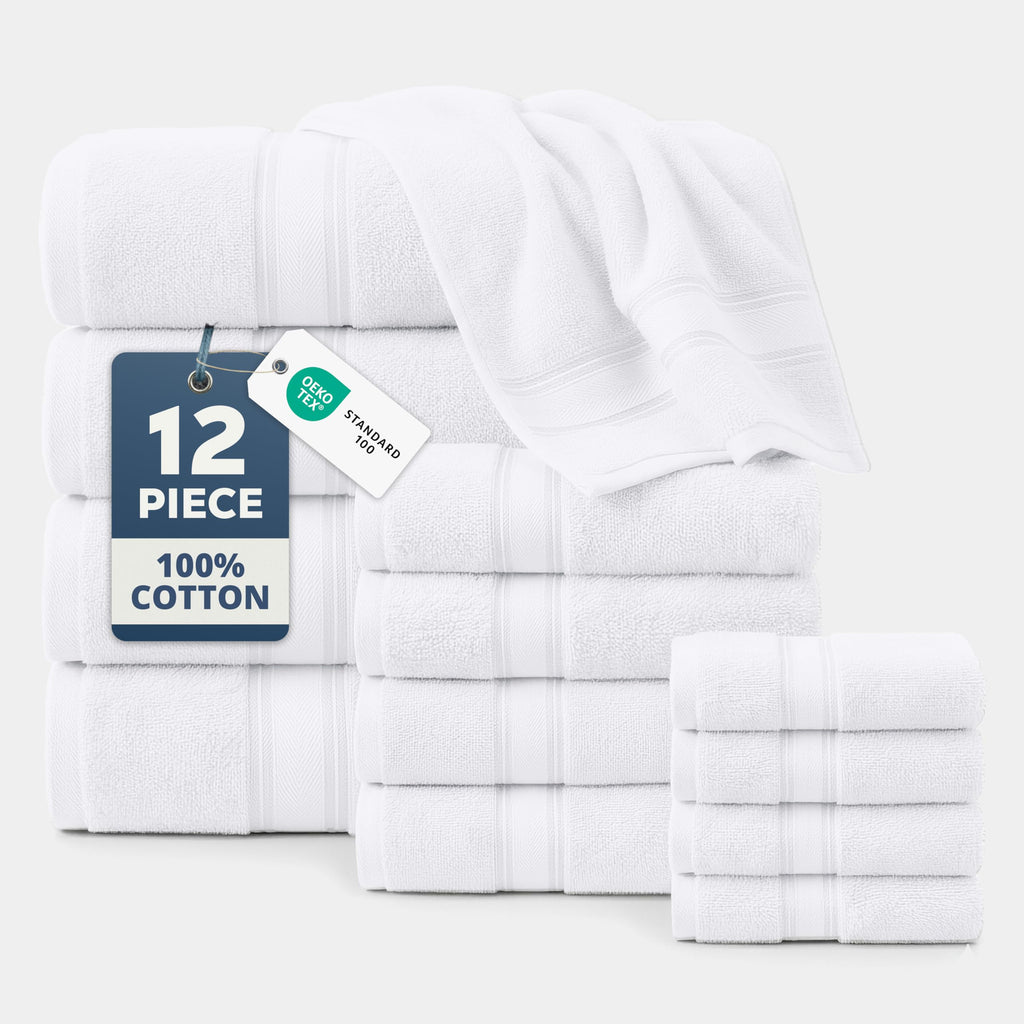 LANE LINEN 100% Cotton Zero Twist Towel Collection - Bath Towels, Bath Sheets & Towel Sets