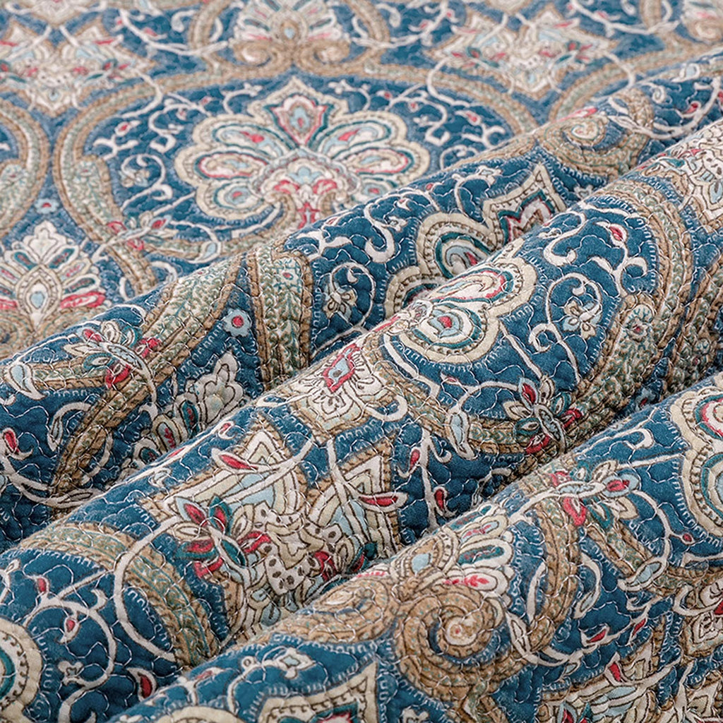 3 Piece Bedding Double Patchwork Quilted Bedspreads Ultrasonic Jacquard Quilt Coverlets with Pillowcases Single Bed Blanket Bohemian Throws All Season