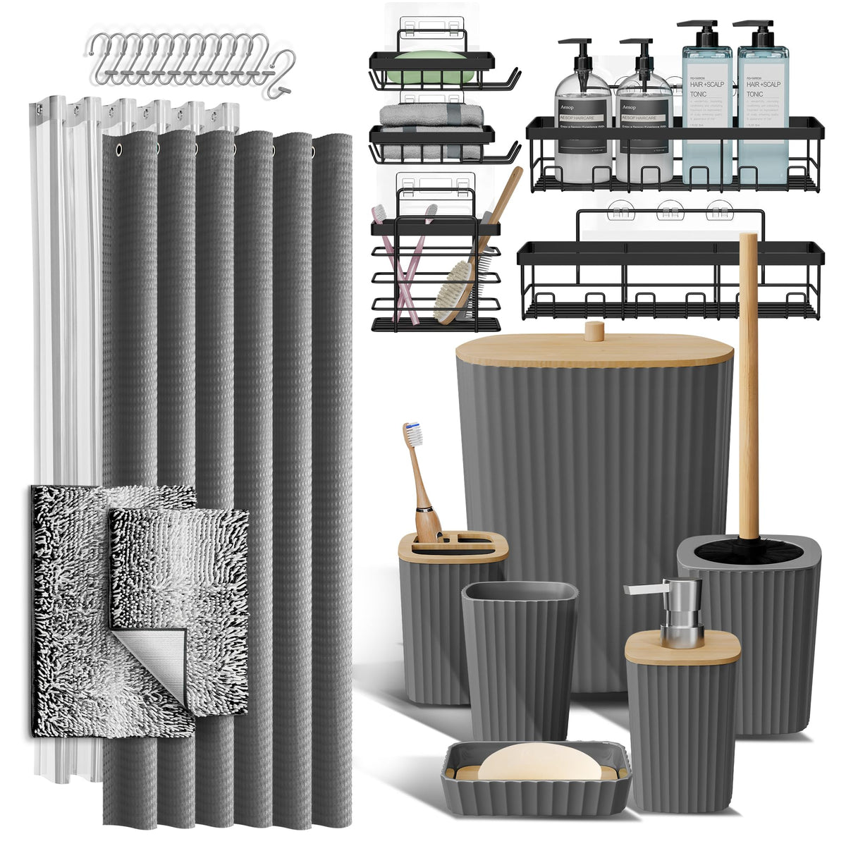 Clara Clark Bathroom Accessories Set
