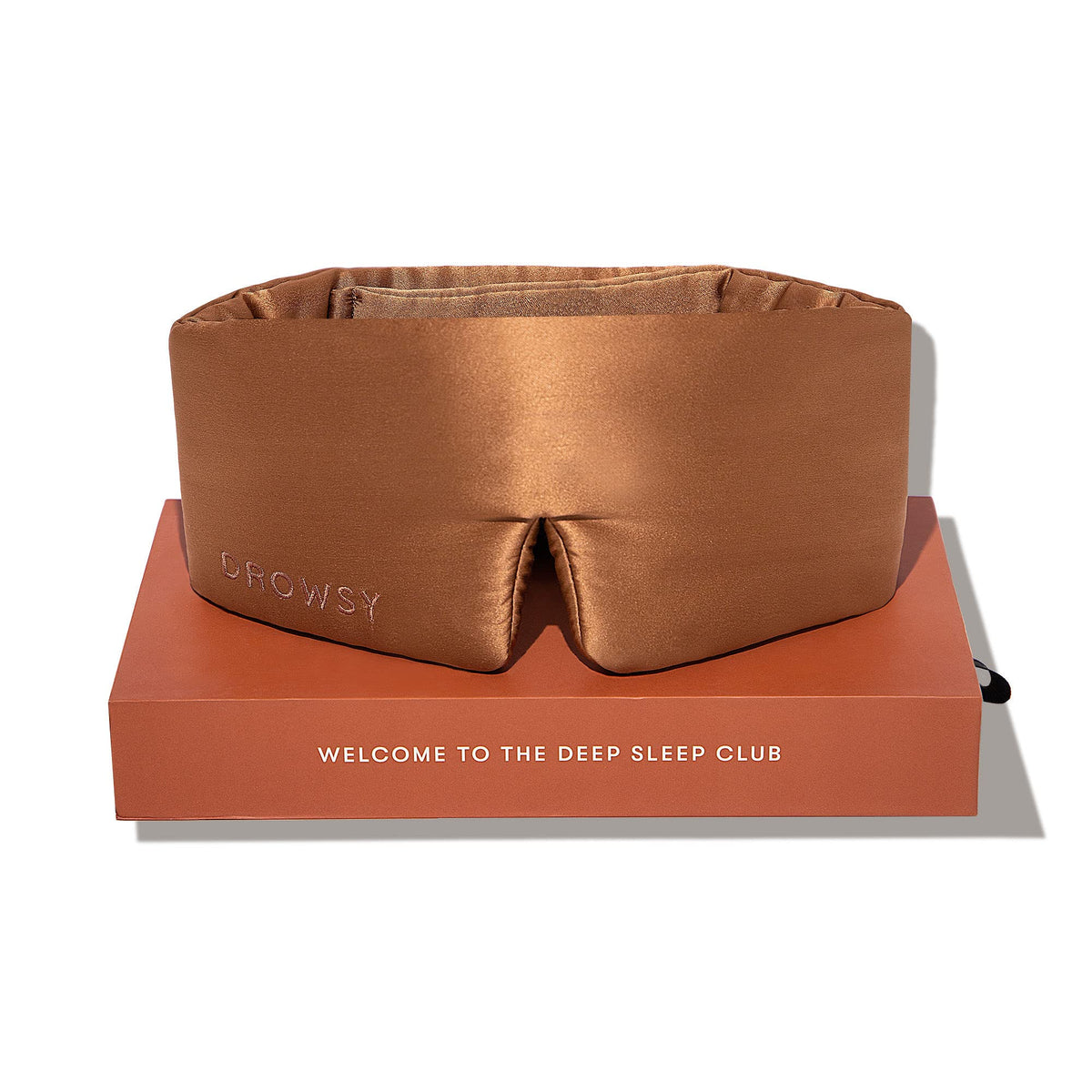 DROWSY Silk Sleep Mask. Face-Hugging, Padded Silk Cocoon for Luxury Sleep in Total Darkness.