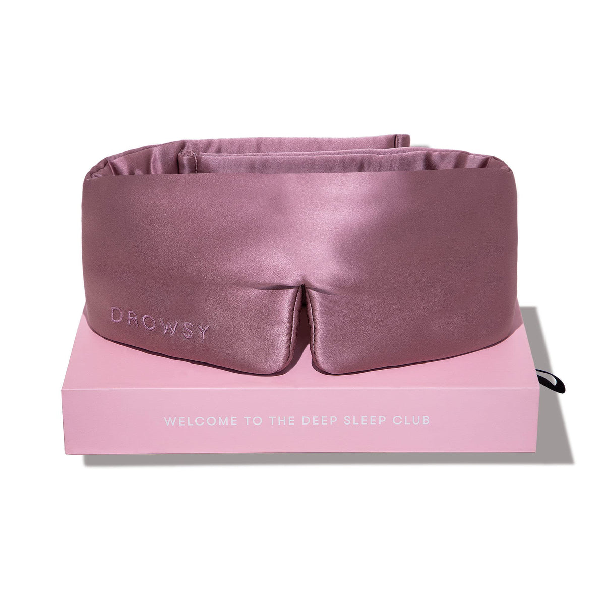 DROWSY Silk Sleep Mask. Face-Hugging, Padded Silk Cocoon for Luxury Sleep in Total Darkness.