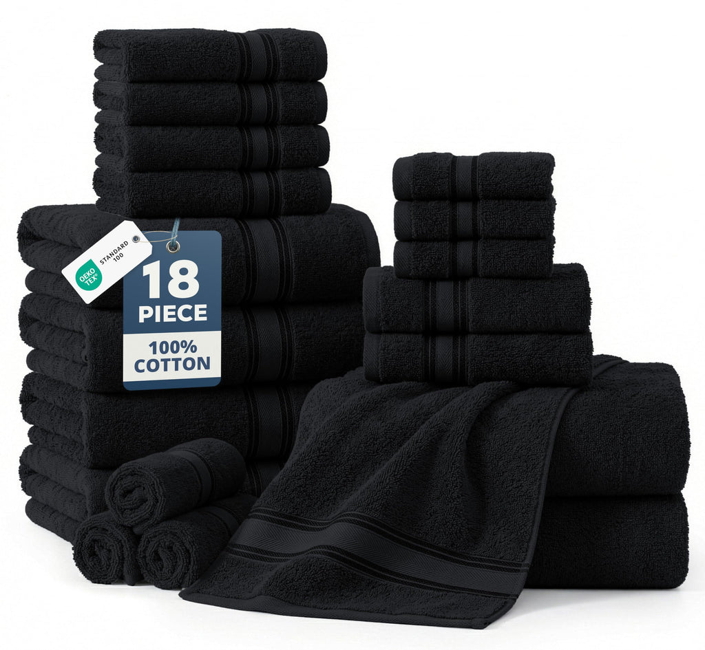 LANE LINEN 100% Cotton Zero Twist Towel Collection - Bath Towels, Bath Sheets & Towel Sets