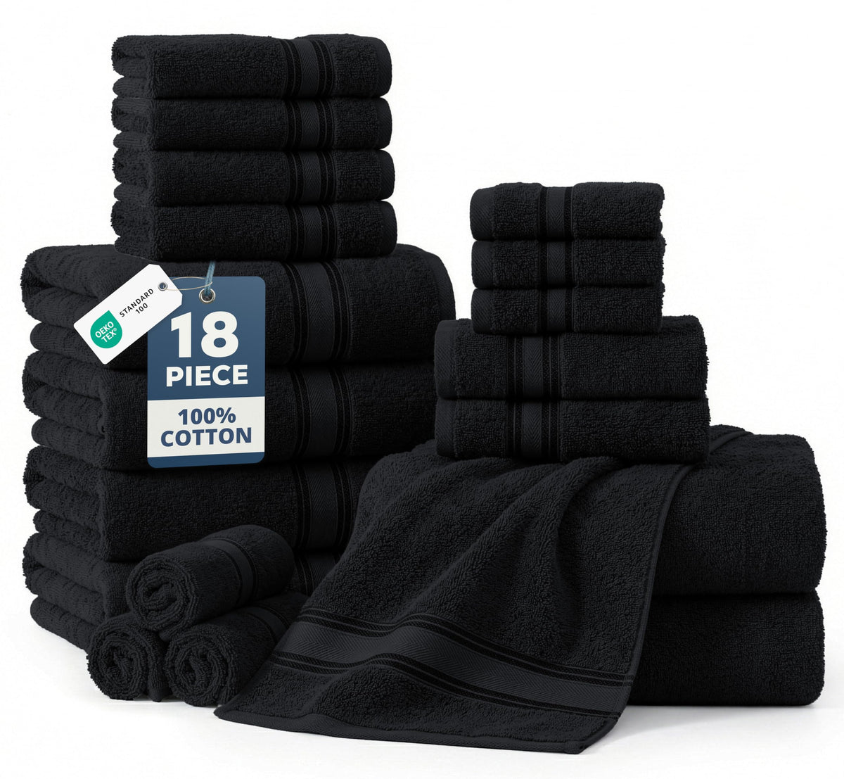LANE LINEN 100% Cotton Zero Twist Towel Collection - Bath Towels, Bath Sheets & Towel Sets