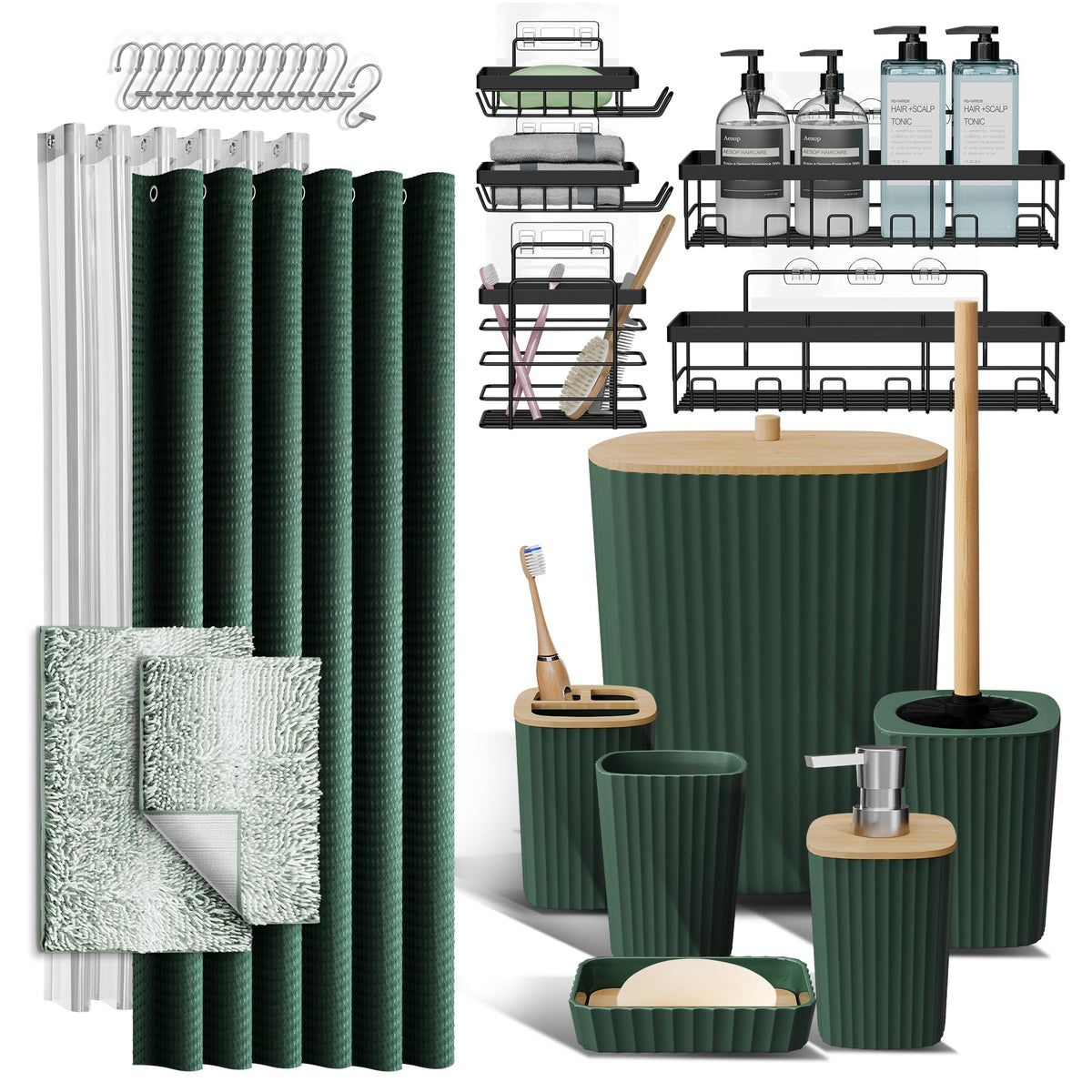 Clara Clark Bathroom Accessories Set