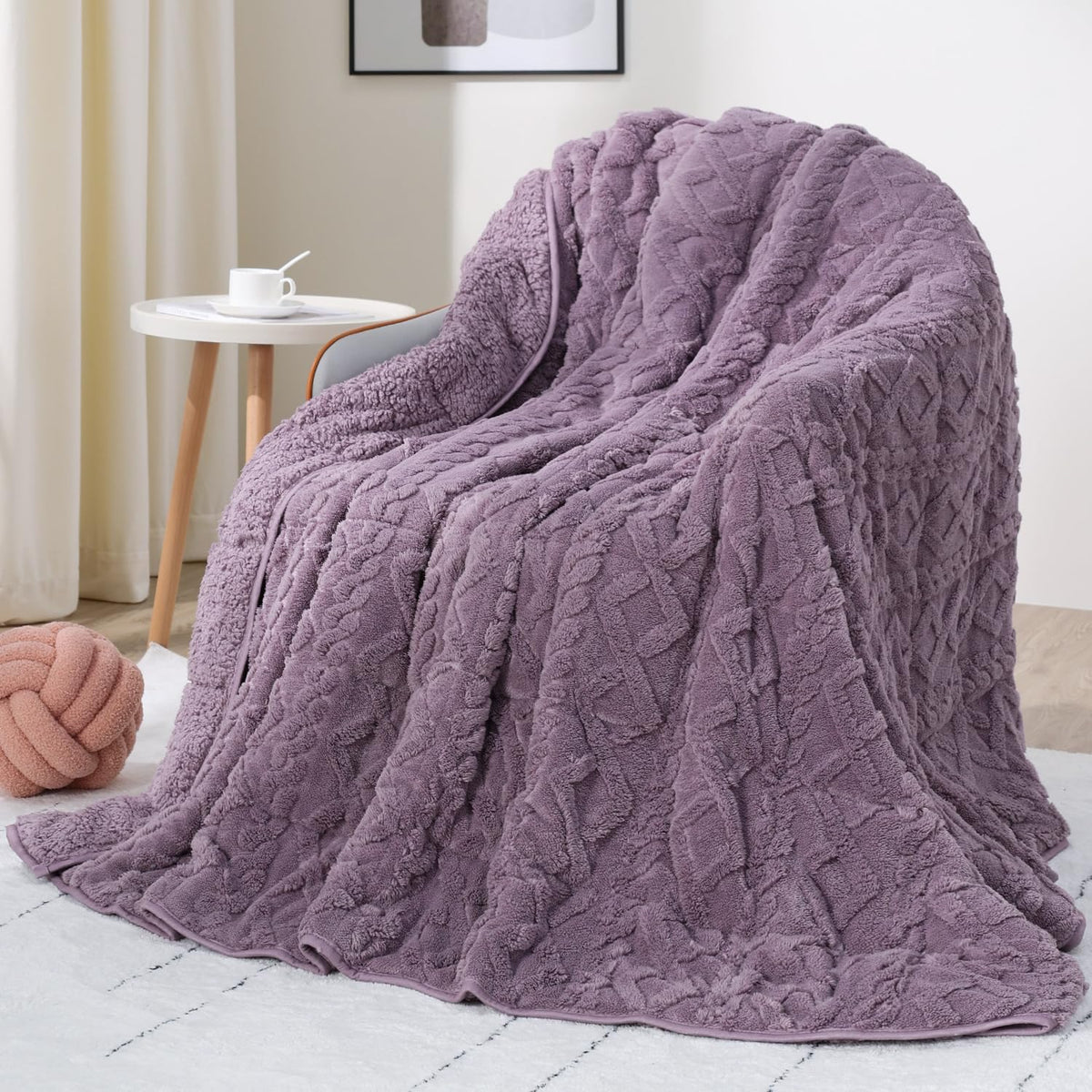 Drewin Turtleback Sherpa Weighted Blanket for Adults
