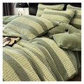 Winter Bedding Set Deluxe Milk Velvet Warm Comforter Set with Sheet Quilt Cover Pillowcase (A 220 * 240cm)