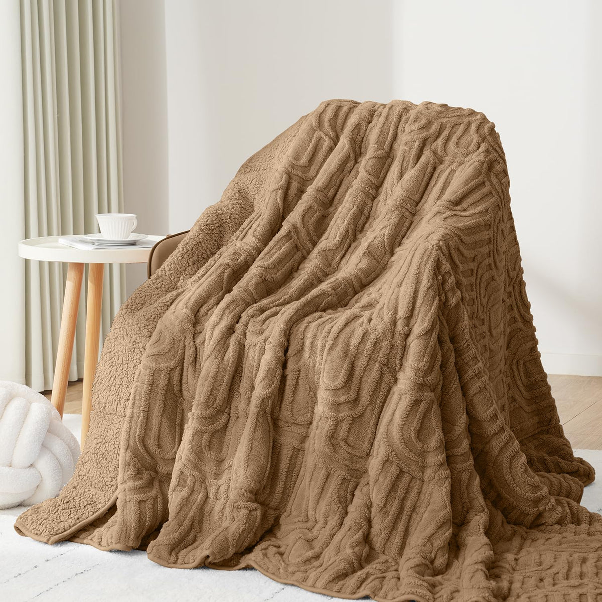 Drewin Turtleback Sherpa Weighted Blanket for Adults