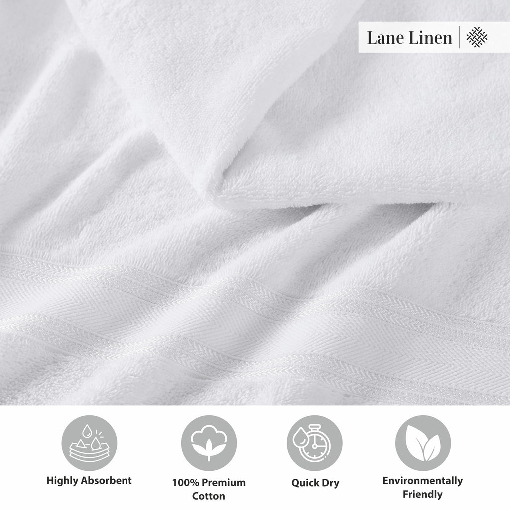 LANE LINEN 100% Cotton Zero Twist Towel Collection - Bath Towels, Bath Sheets & Towel Sets