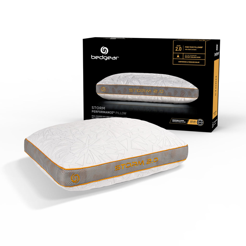 Bedgear Storm Cuddle Curve Performance Pillow, Cooling Pillow for Side Sleepers, Medium Firm Support, Ver-Tex Cooling Cover, Air-X Mesh, Washable