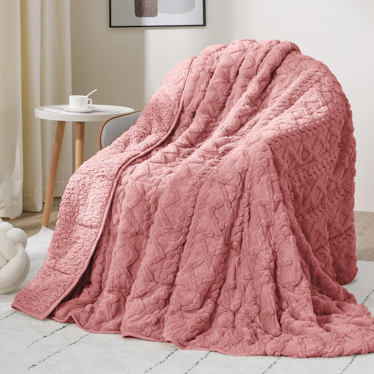 Drewin Turtleback Sherpa Weighted Blanket for Adults