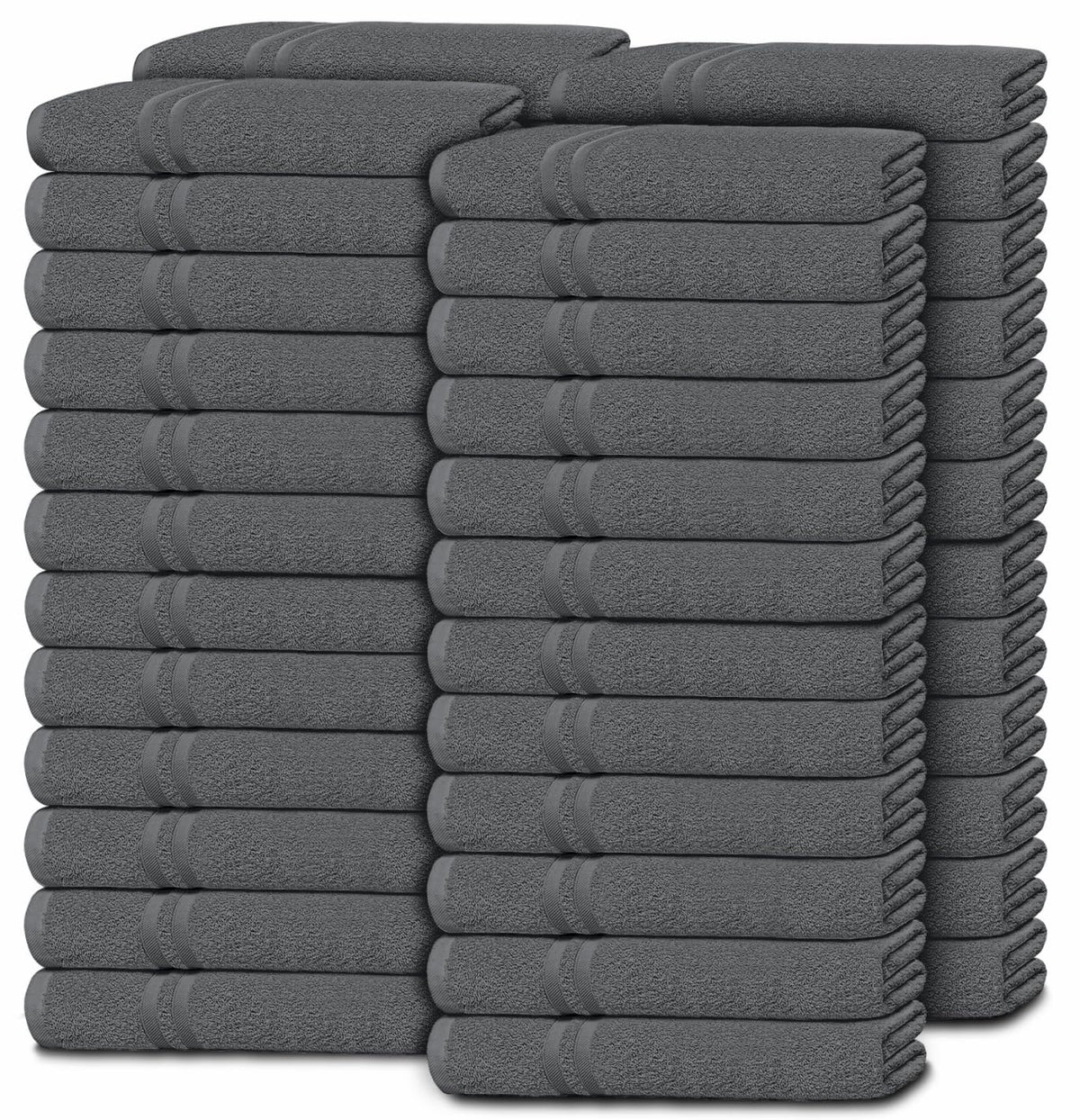 White Hand Towels Set for Bathroom, 6 Pack - Cotton Hand Towel Set for Gym, Kitchen and Spa, 16x27 Inches Soft Highly Absorbent Quick Dry Terry Salon Towels