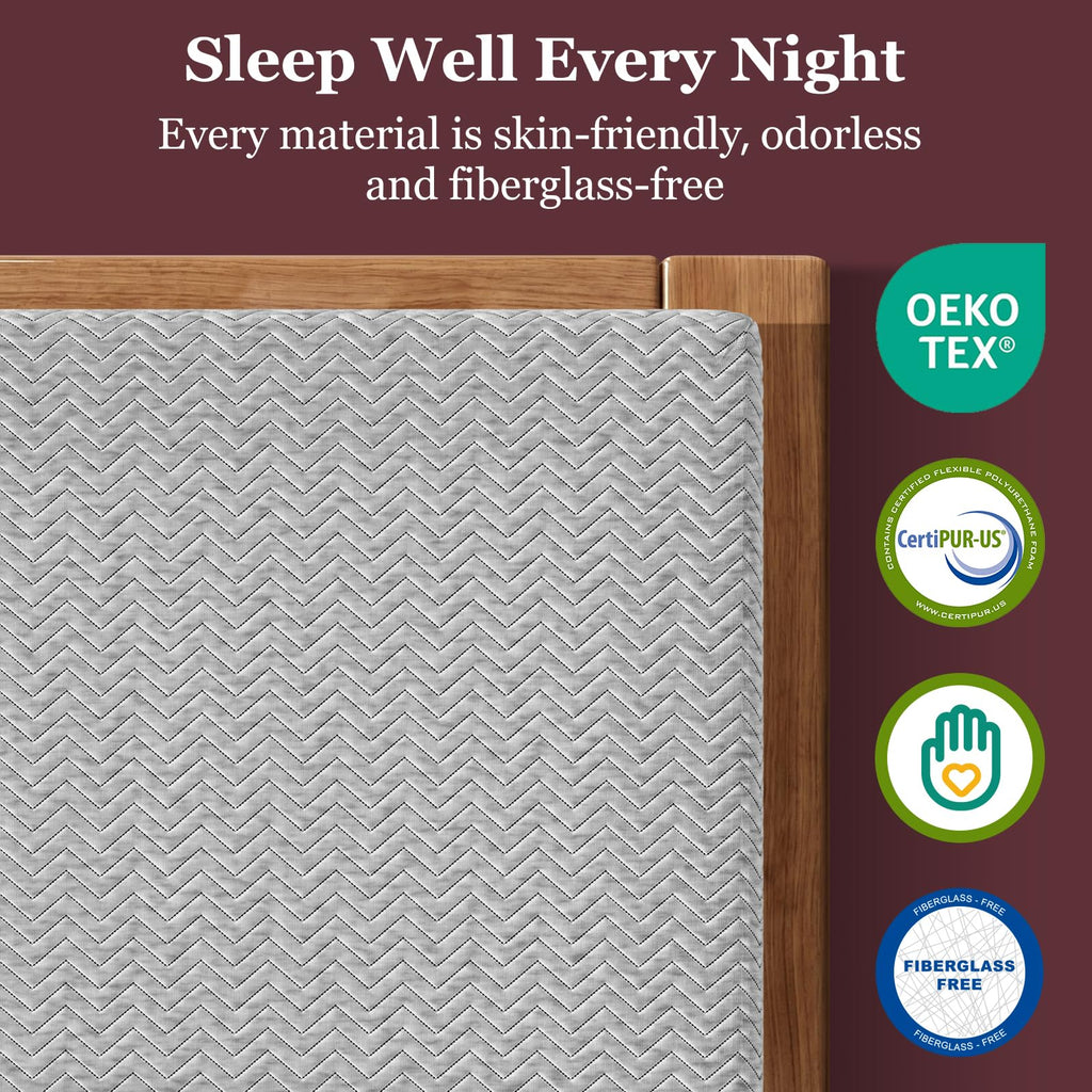 BedStory Wave Fusion Memory Foam Mattress Topper