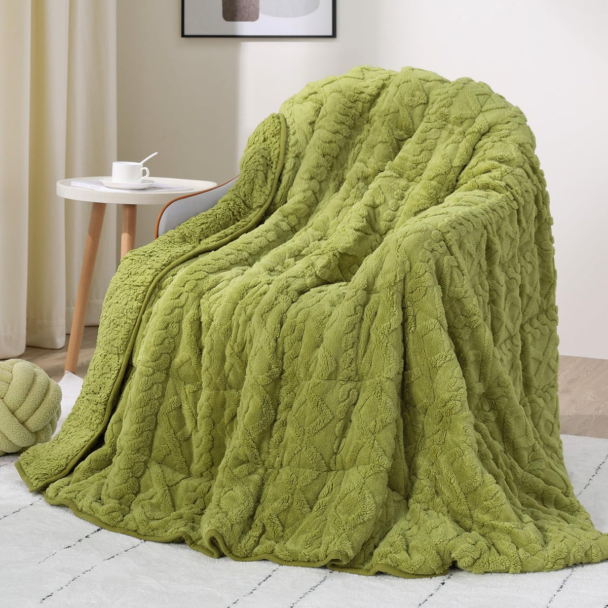 Drewin Turtleback Sherpa Weighted Blanket for Adults