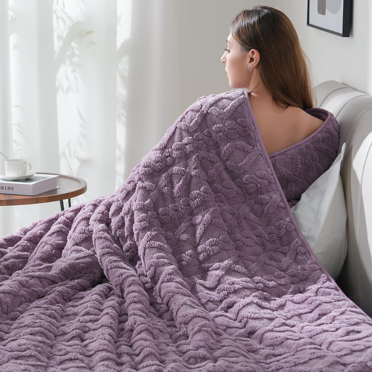 Drewin Turtleback Sherpa Weighted Blanket for Adults