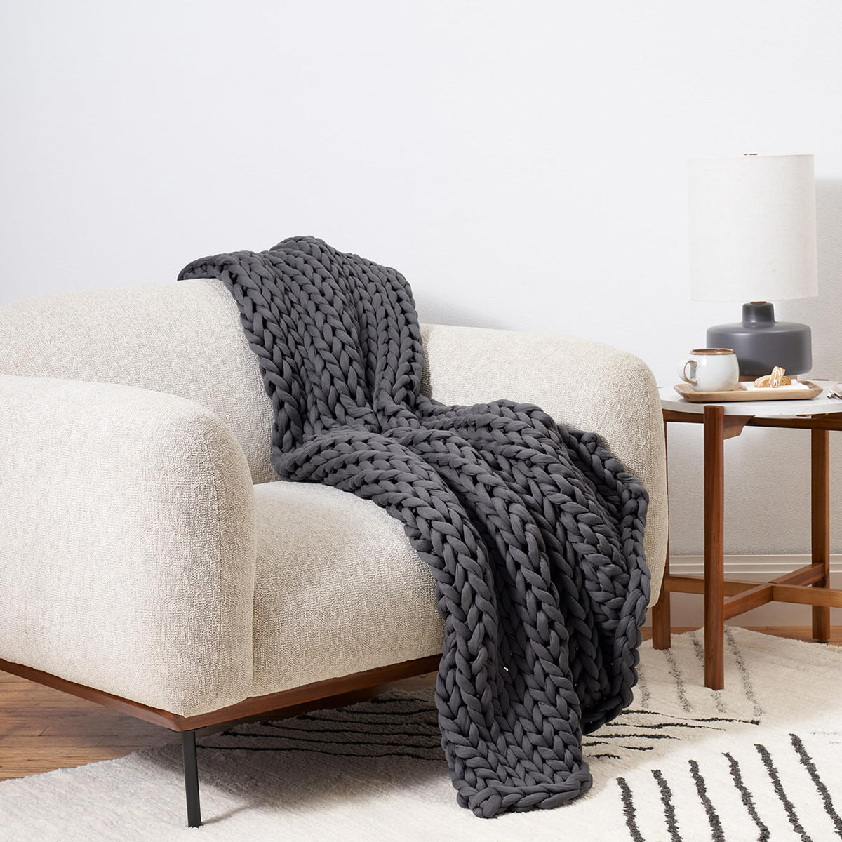 Bearaby Weighted Ocean Polyfill Hugger Blanket