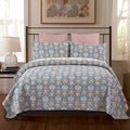 3 Piece Bedding Double Patchwork Quilted Bedspreads Ultrasonic Jacquard Quilt Coverlets with Pillowcases Single Bed Blanket Bohemian Throws All Season