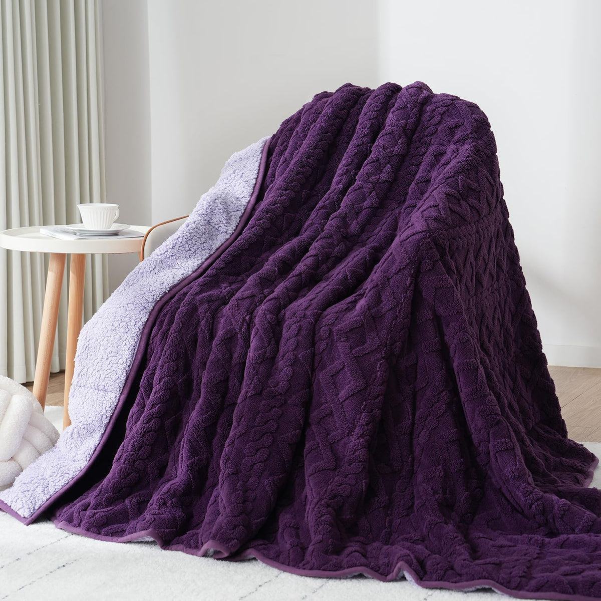 Drewin Turtleback Sherpa Weighted Blanket for Adults