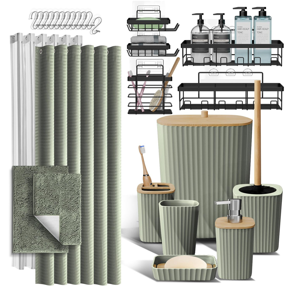 Clara Clark Bathroom Accessories Set