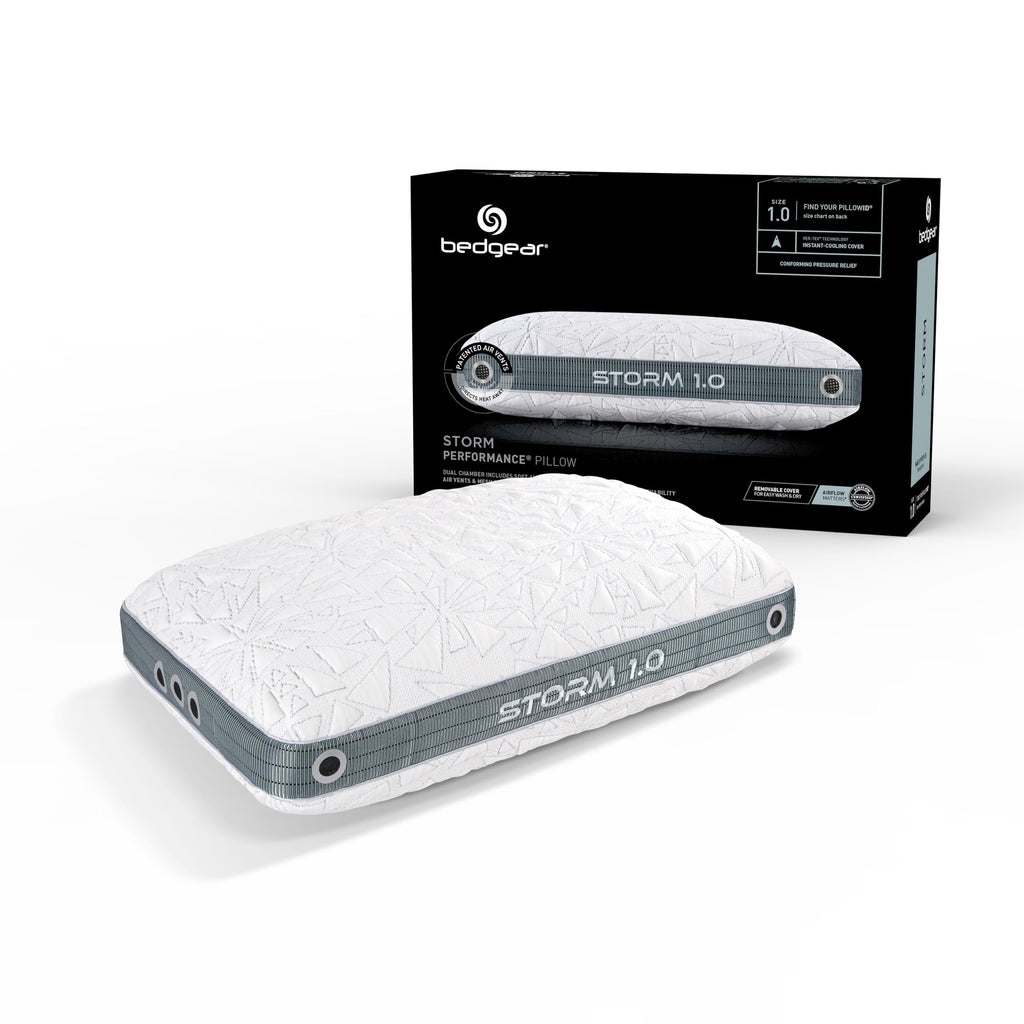 Bedgear Storm Cuddle Curve Performance Pillow, Cooling Pillow for Side Sleepers, Medium Firm Support, Ver-Tex Cooling Cover, Air-X Mesh, Washable