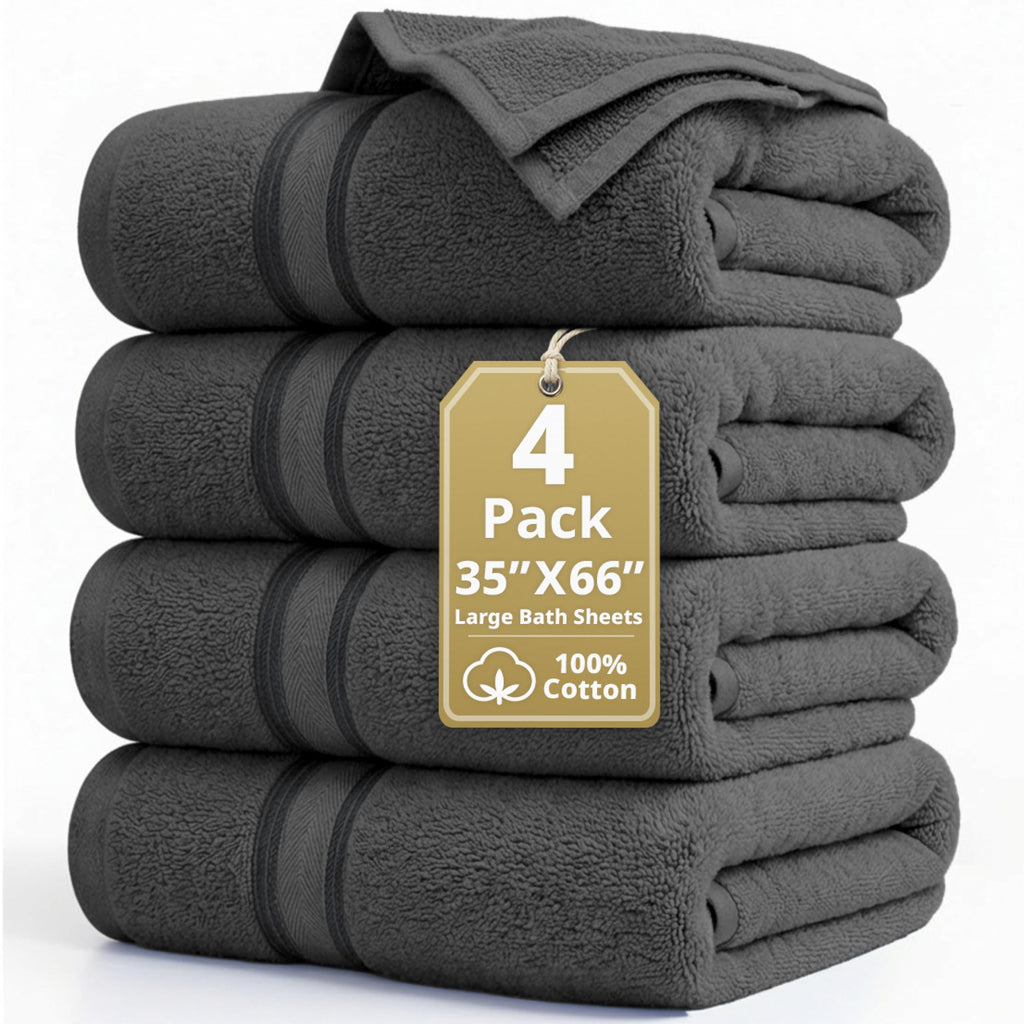 LANE LINEN 100% Cotton Zero Twist Towel Collection - Bath Towels, Bath Sheets & Towel Sets